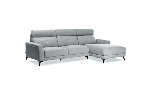 Henroy 2 Seater with Chaise Sofas - Light Grey