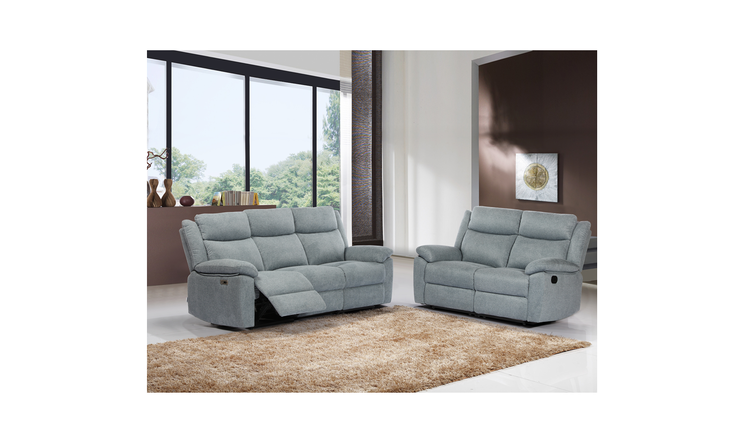 Roy 3 Seater With 2 Electric Recliner Sofa Grey Harvey Norman Malaysia