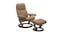 Stressless Consul Classic Assembled Chair With Ottoman - Latte