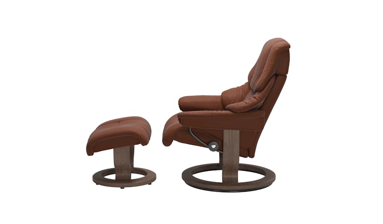 Stressless Reno Classic Assembled Chair With Ottoman - Copper