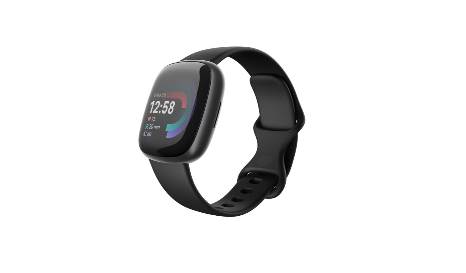 Fitbit Versa 4 Smartwatch - Black/Graphite Aluminium (FB523BKBK)