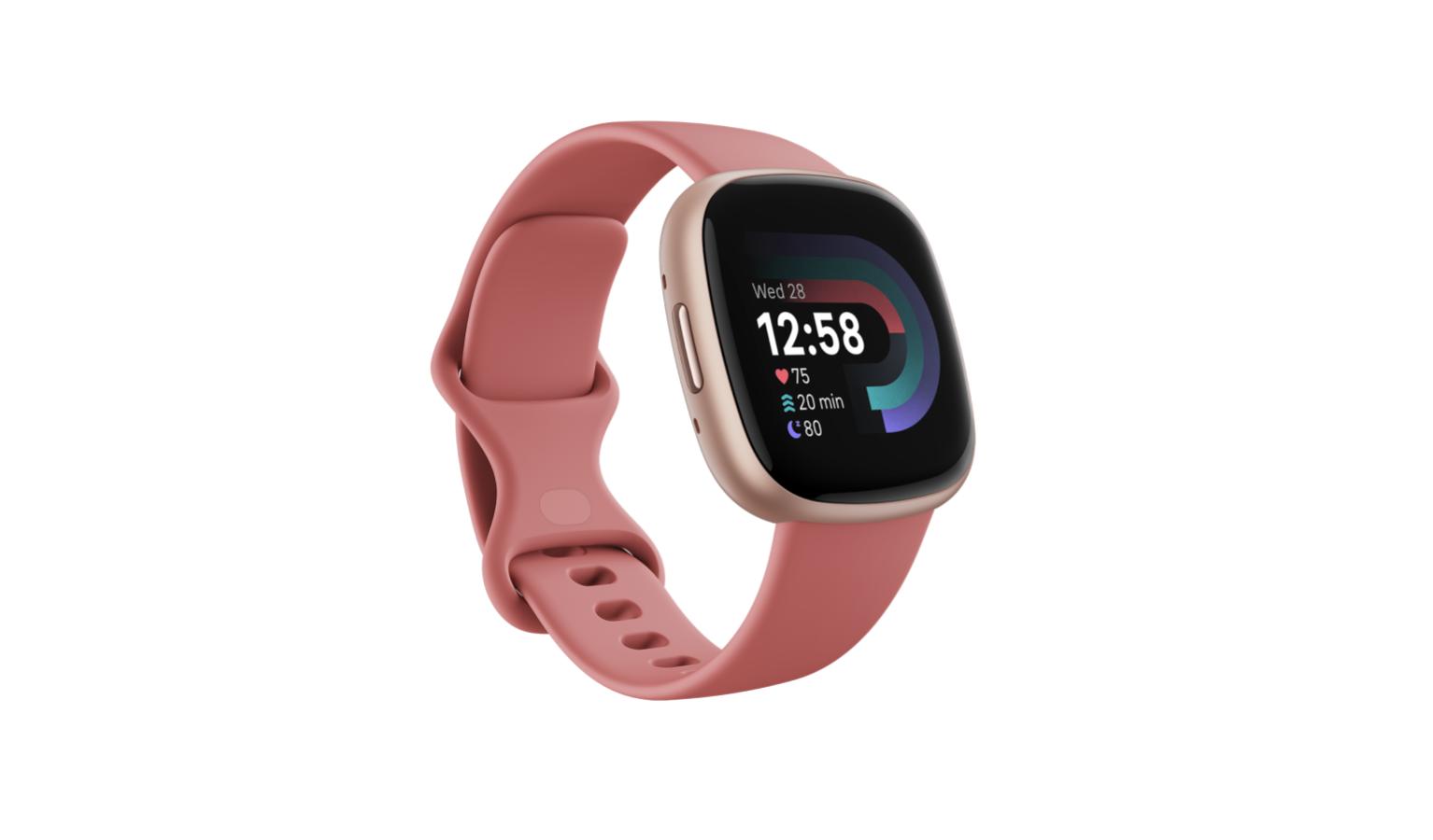 Fitbit Versa 4 Smartwatch - Pink Sand/Copper Rose (FB523RGRW