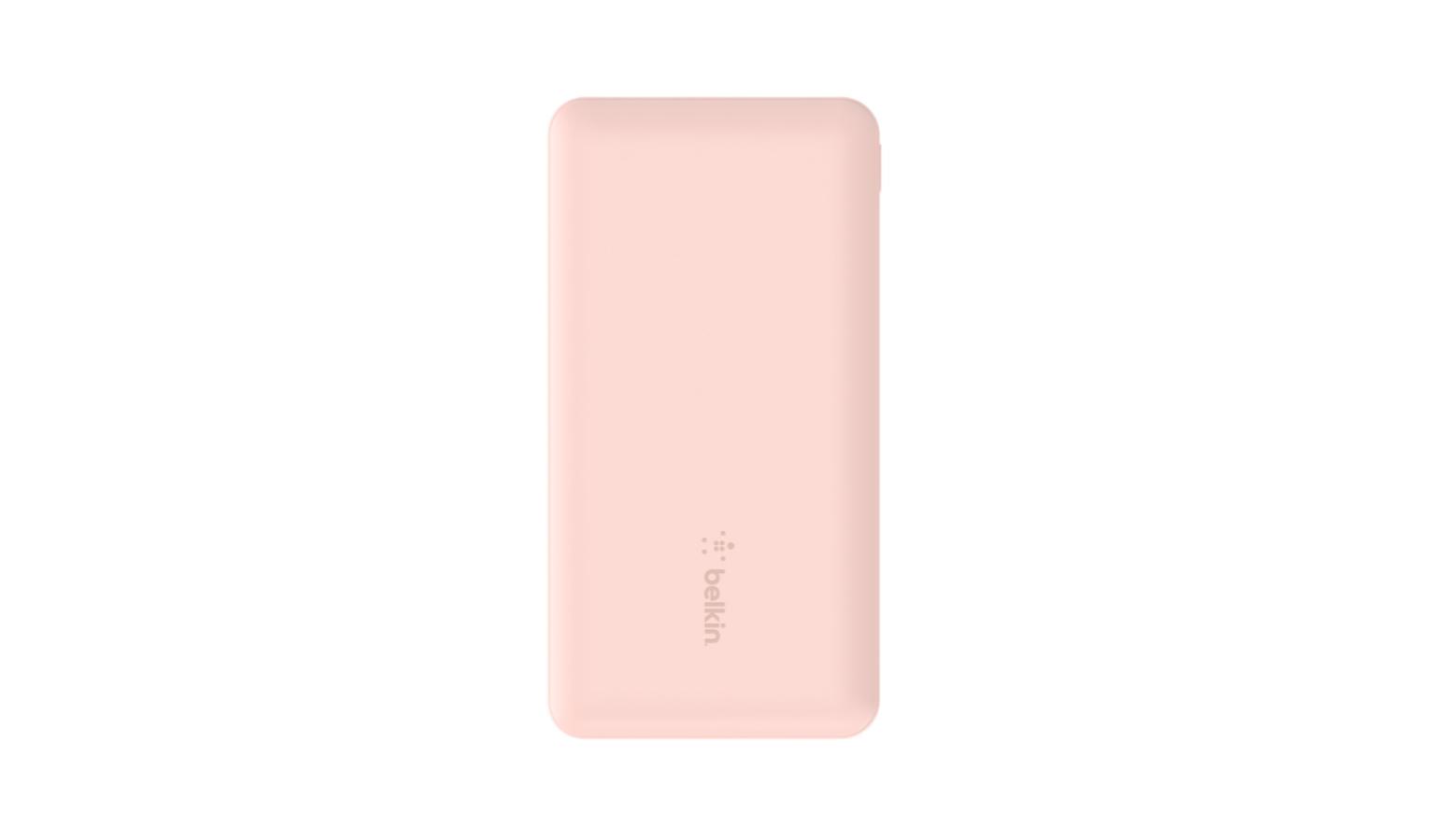Belkin 10K 15w 3-Port Power Bank with USB-A to USB-C Cable - Rose Gold (BPB011BTRG)