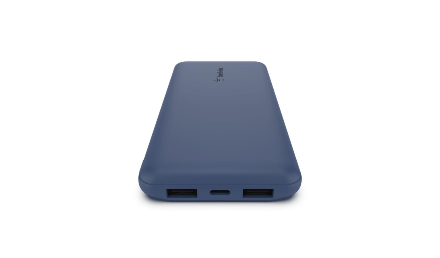 Belkin 10K 15w 3Port Power Bank with USBA to USBC Cable Blue (BPB011BTBL) Harvey Norman