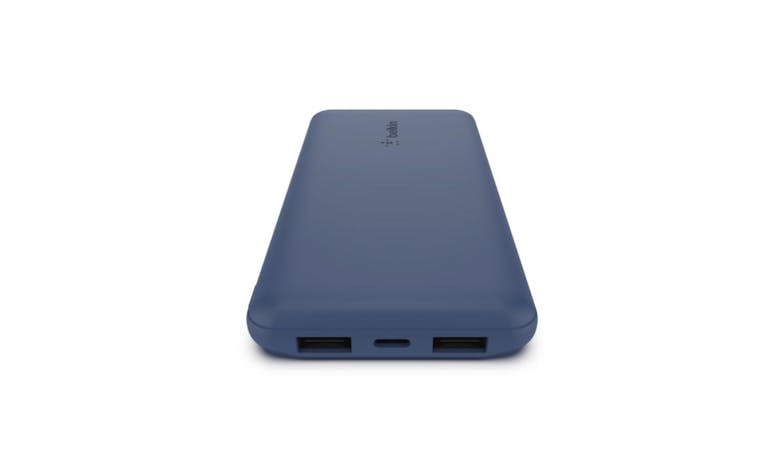 Belkin 10K 15w 3-Port Power Bank with USB-A to USB-C Cable - Blue (BPB011BTBL)