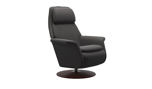 Stressless Sam 1 Seater with Massage Mattress Leather Relax Chair - Rock