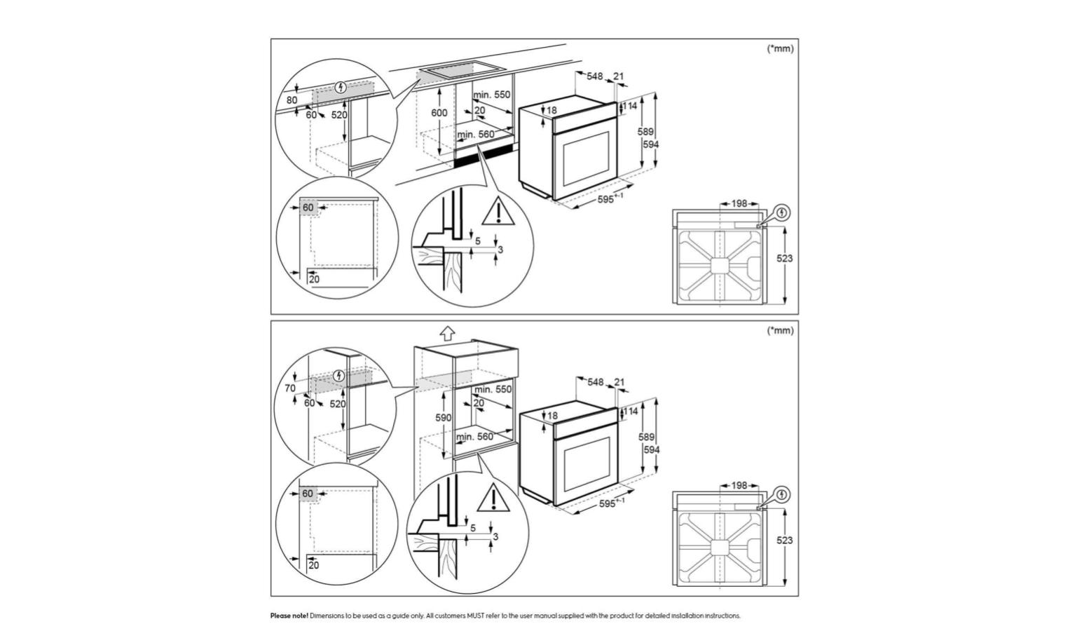 Electrolux 60cm UltimateTaste 700 72L Builtin Single Oven (KOCBP21XA