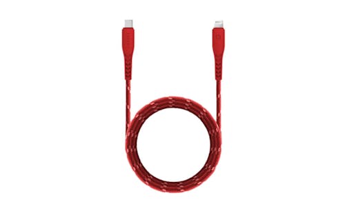 Energea NyloFlex 1.5M Lightning to USB-C Cable - Red