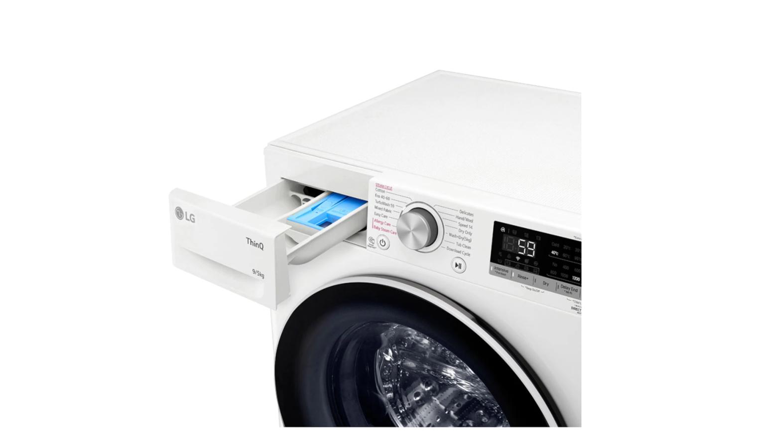 LG 9kg/5kg Front Load Washer Dryer with AI Direct Drive (FV1209D4W