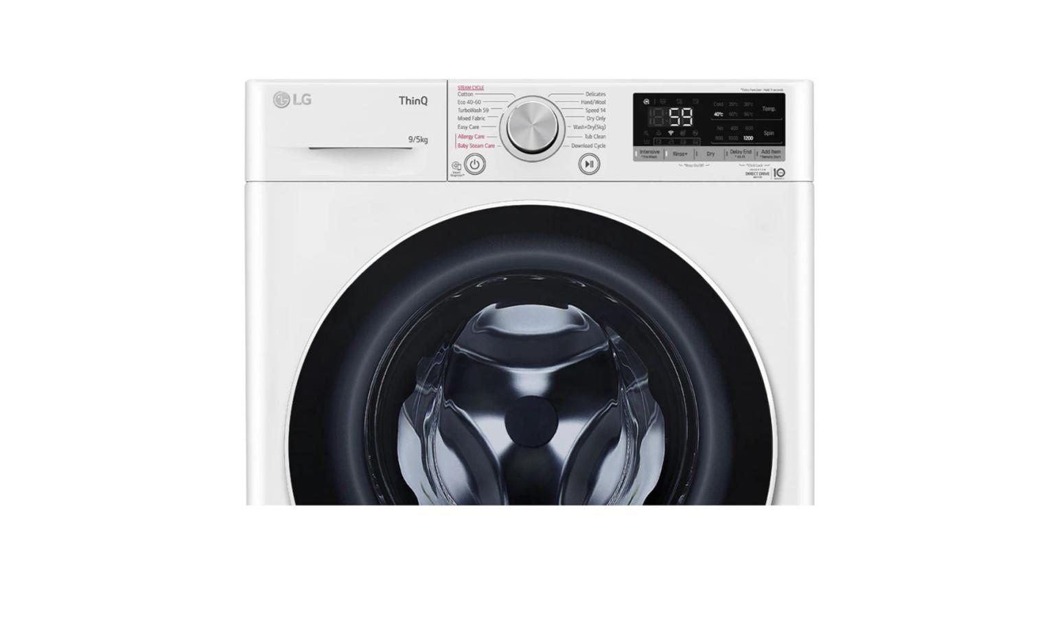 LG 9kg/5kg Front Load Washer Dryer with AI Direct Drive (FV1209D4W