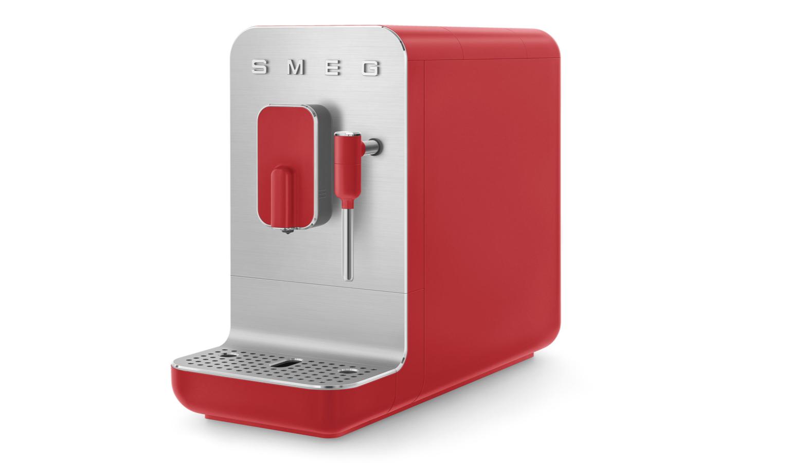 Smeg 50's Style Automatic Coffee Machine Red (BCC02RDM) Harvey Norman Malaysia