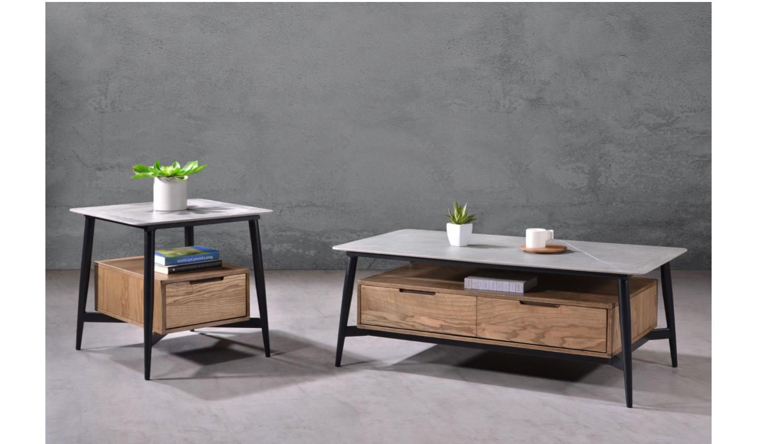 Norden Coffee Table Grey + Light Brown Harvey Norman Malaysia