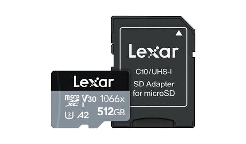Lexar 1066X 512GB Professional 1066x UHS-I microSDXC Memory Card with SD Adapter