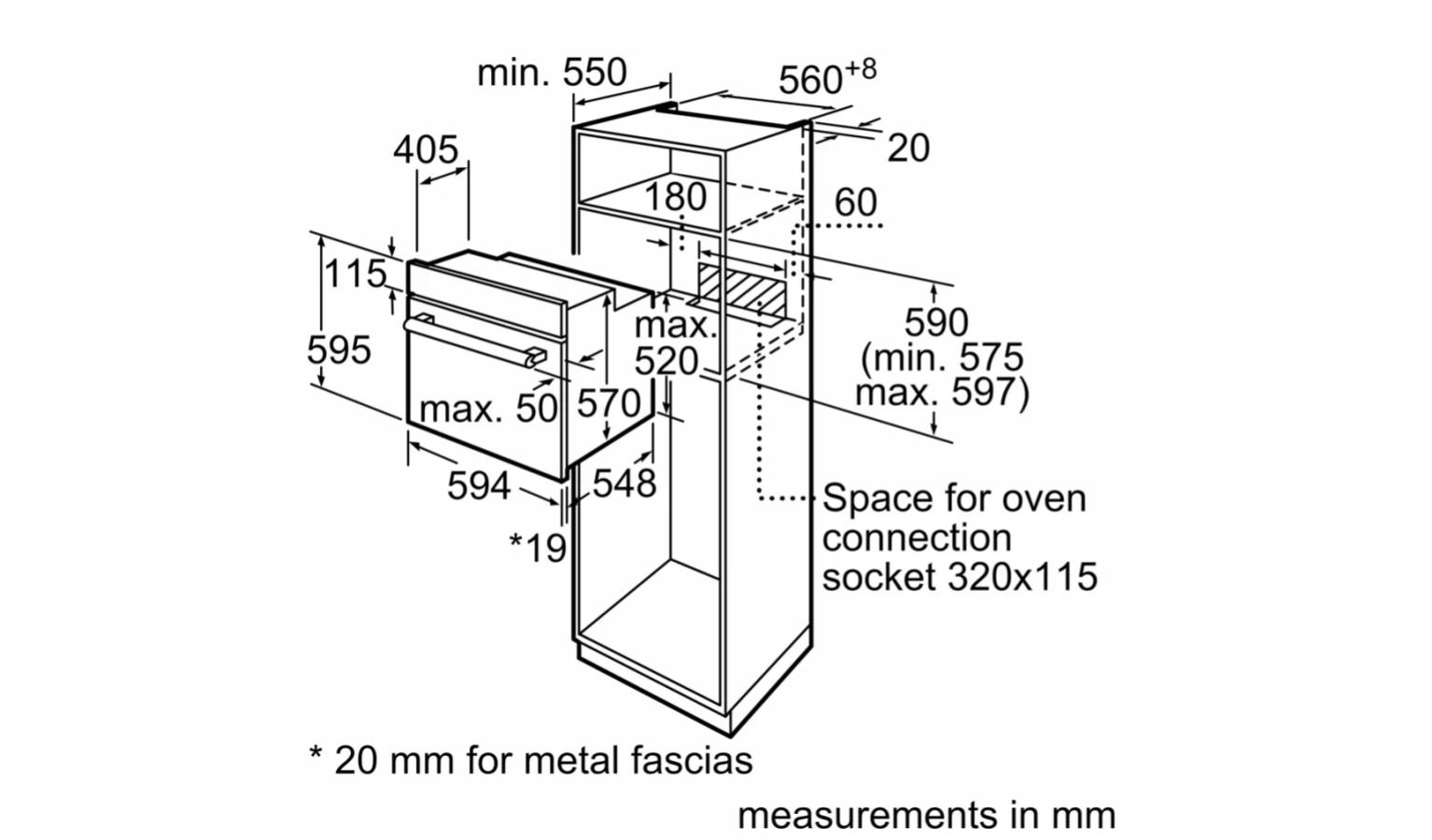 Bosch Series 6 HIJN17EB0R 66L Builtin Oven with Added Steam Function