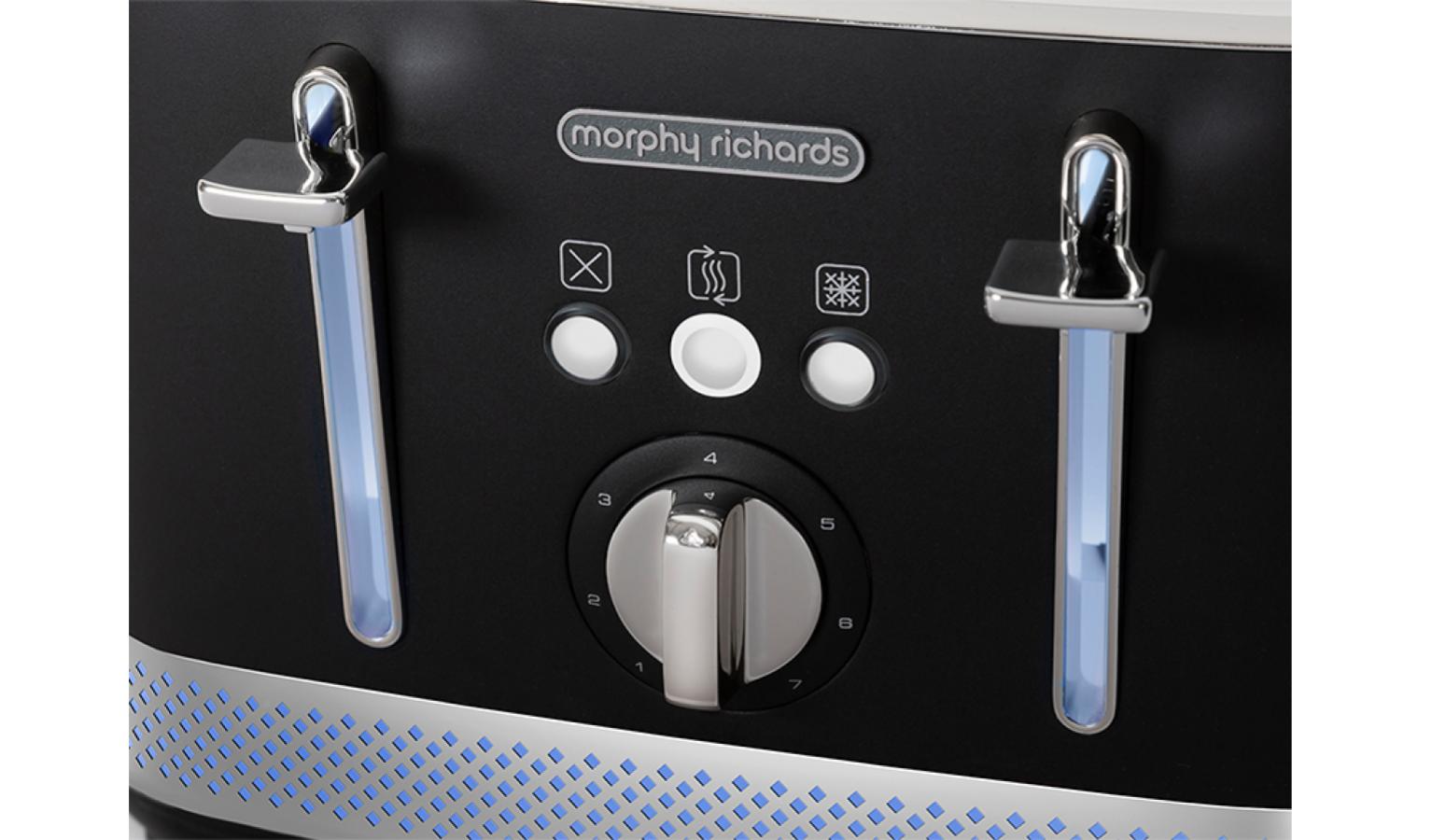 Morphy Richards Illumination 4 Slice Toaster Black (248020) Harvey