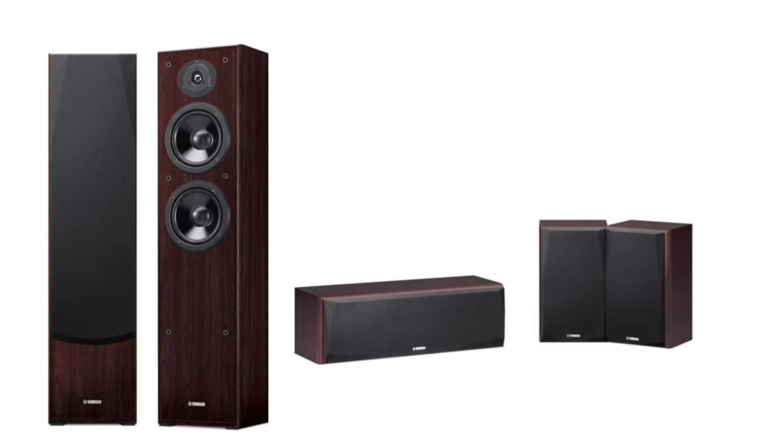 Yamaha RXV4A AV Receiver with SPK51WN 5 Channel Speaker Package