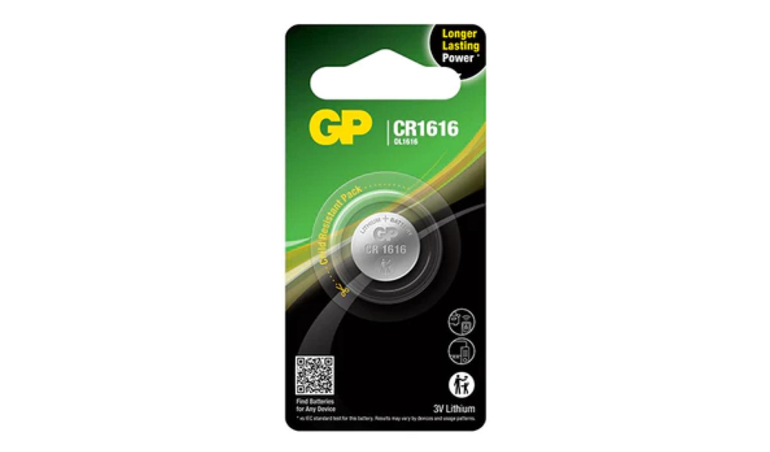 GP Lithium Coin Battery CR1616