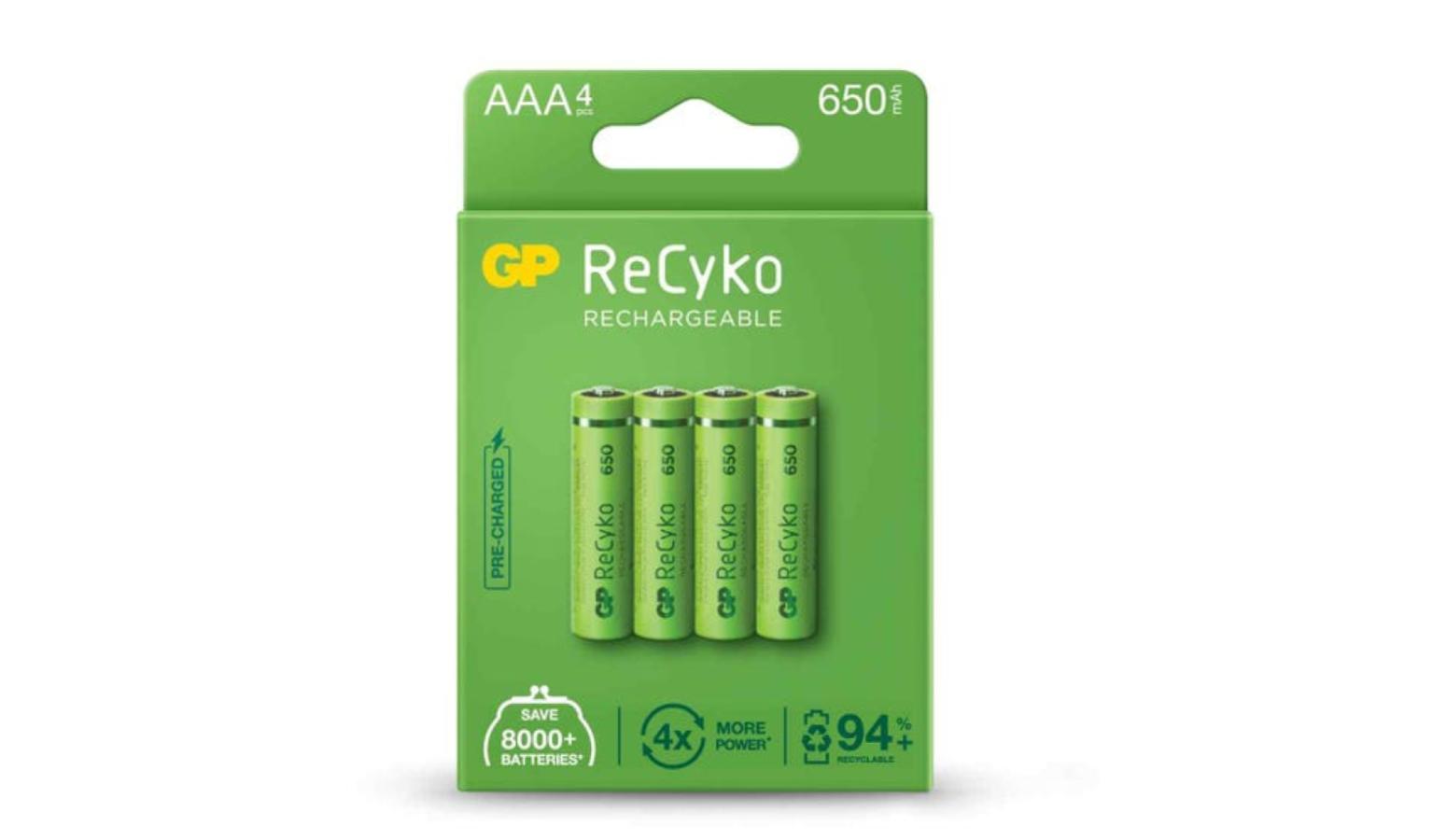 GP ReCyko Battery 650mAh 4s AAA