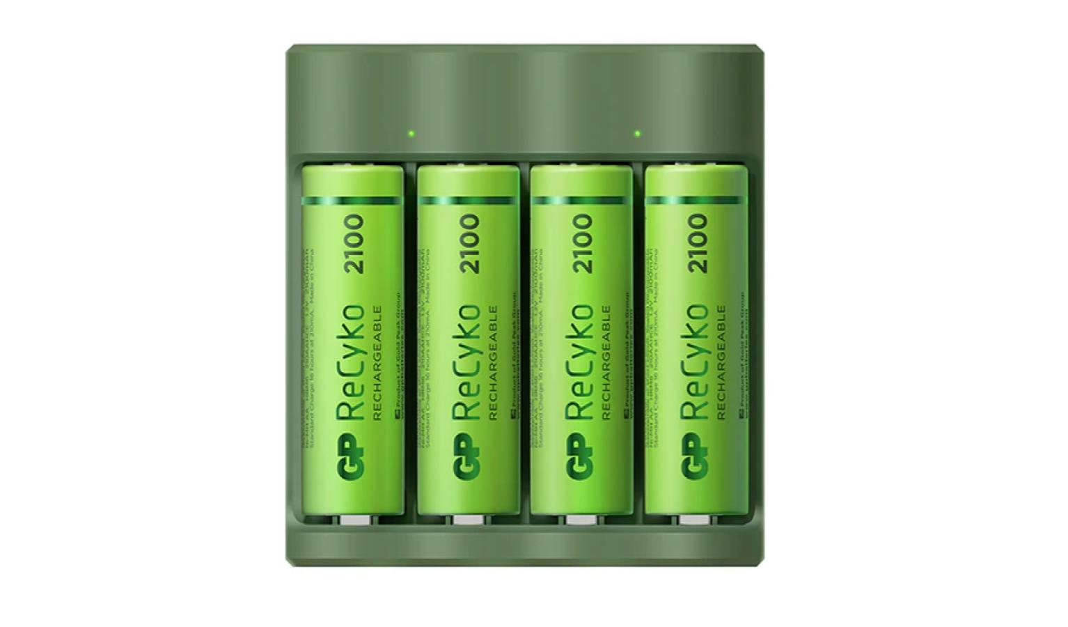GP ReCyko Everyday Charger (USB) B421 4slot NiMH with 4 x AAA 2100mAh