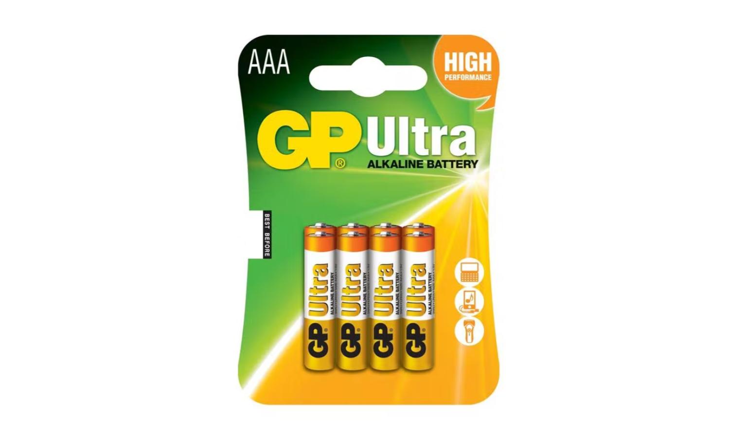 GP Ultra Alkaline AAA 8'S Card (Standard)