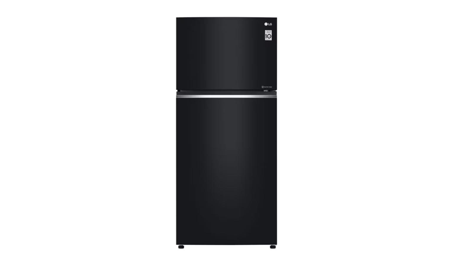 LG 547L 2 Door Refrigerator with Top Freezer Fridge - Black (GN-C702SGGM)