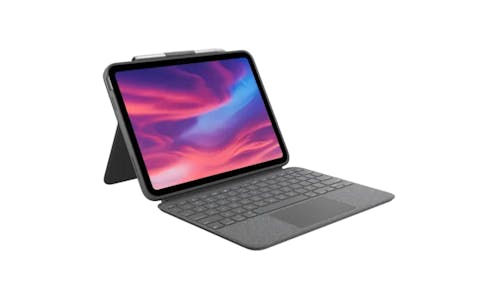 Logitech Combo Touch Keyboard Case with Trackpad for iPad (10th gen) - Oxford Grey