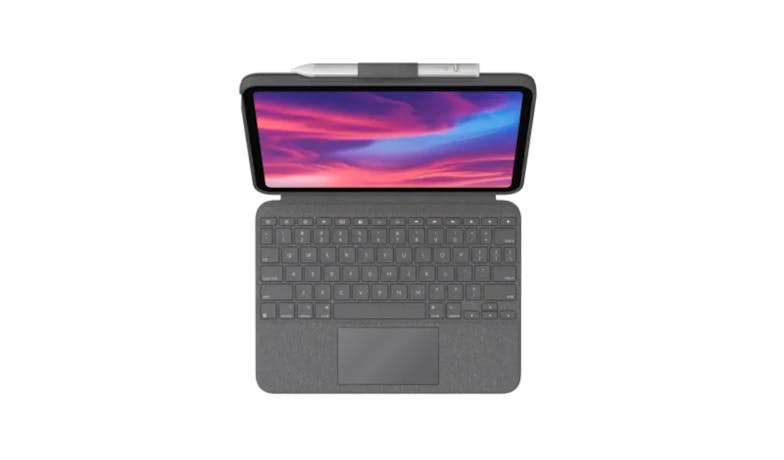 Logitech Combo Touch Keyboard Case with Trackpad for iPad (10th gen) - Oxford Grey
