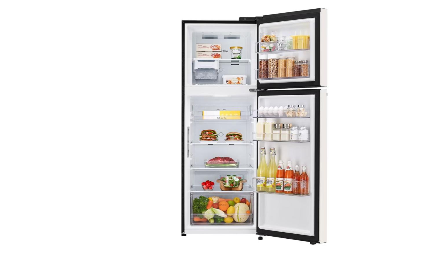 LG 360L 2 Door Refrigerator with Top Freezer Fridge Nature Beige (GN