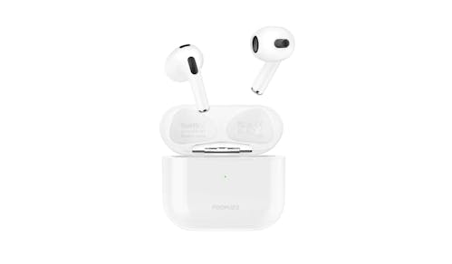 Promate FreePods-2 High Fidelity Sleek TWS Earbuds with IntelliTouch - White