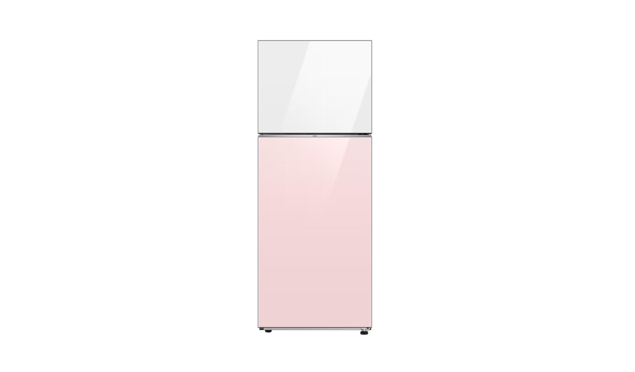 Samsung Bespoke 476L Top Mount Refrigerator Clean Peach with Top Clean White (RT47CB66448CME