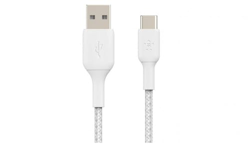 Belkin BoostCharge 1m Braided USB-C to USB-A Cable - White