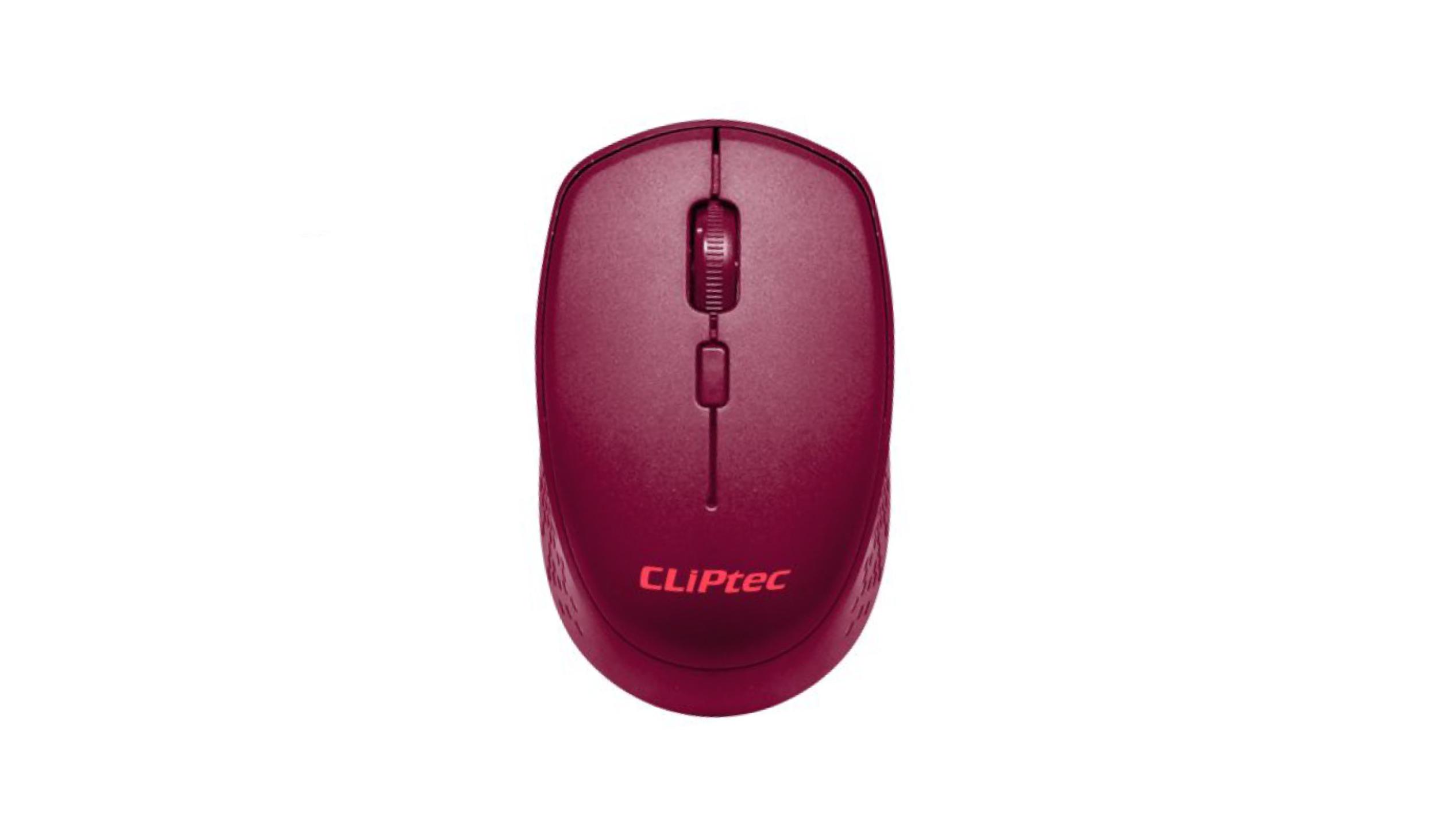 Cliptec RZS869 Wireless Optical Mouse - Maroon
