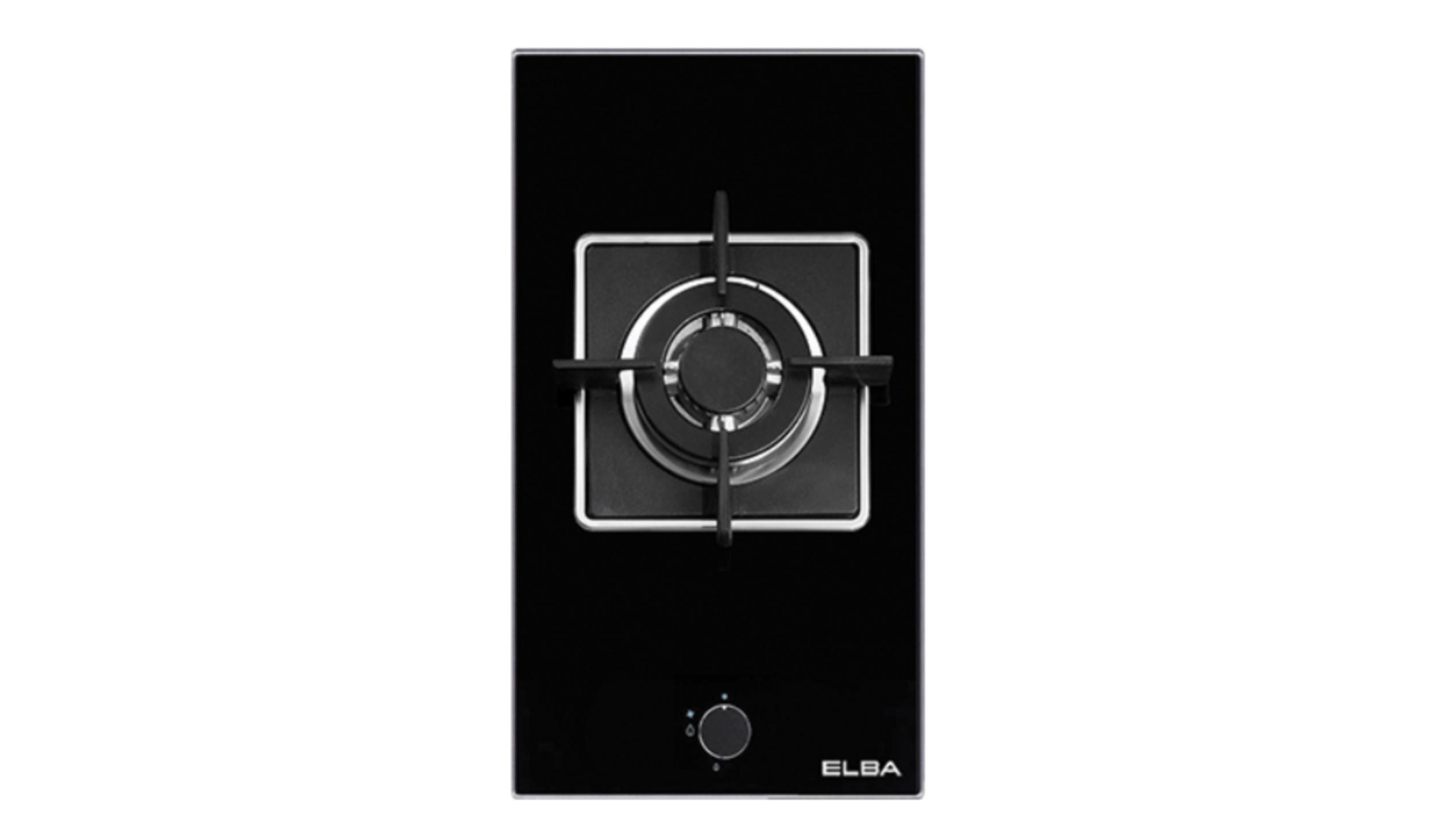 Elba Single Burner Built-in Domino Glass Hob EDH-F3401SG(BK)