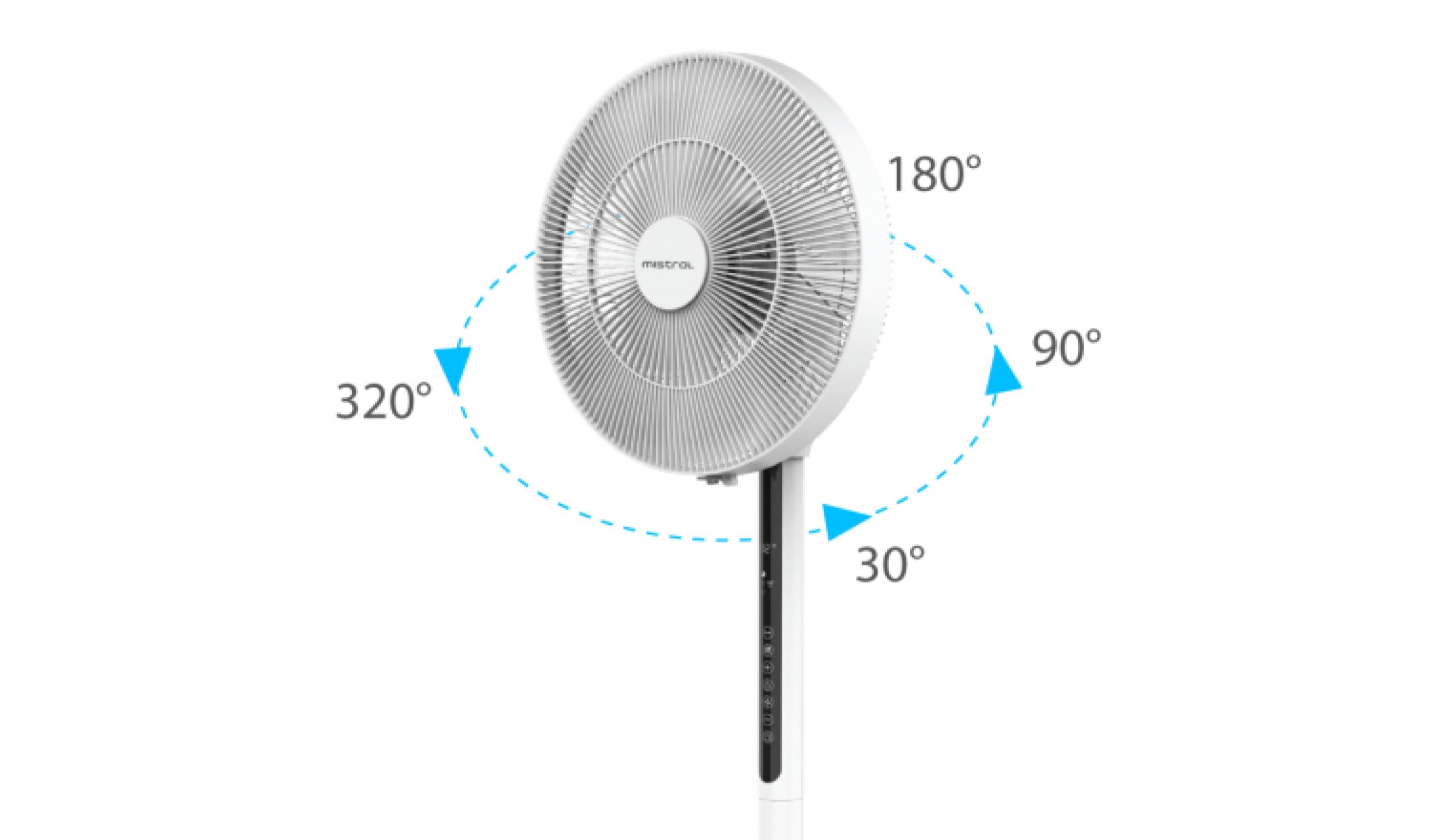 Mistral MLF1488R 14inch Sliding Stand Fan with Remote Control
