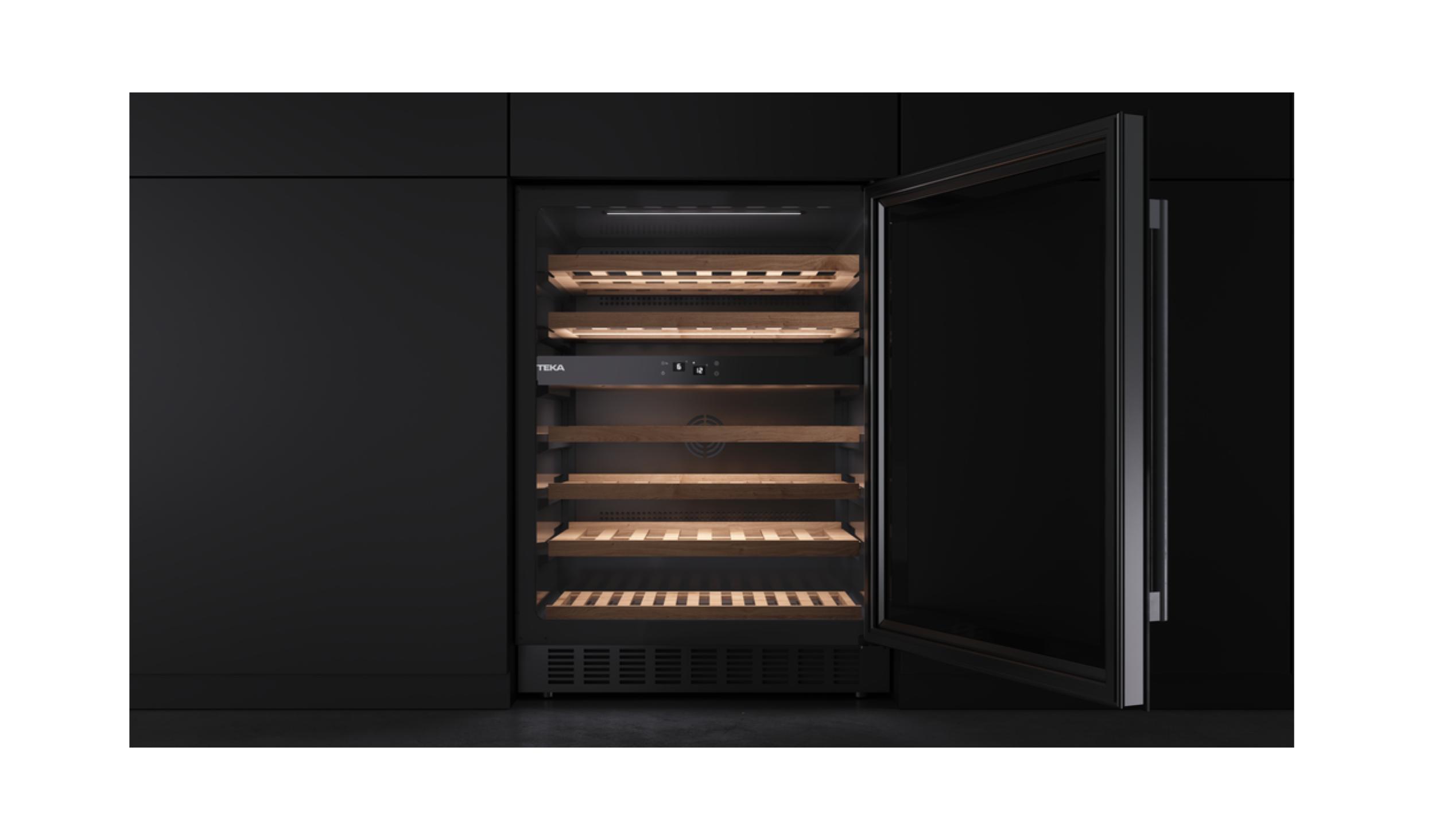 Teka 46Bottle Free Standing Wine Chiller (RVU20046GBK) Harvey