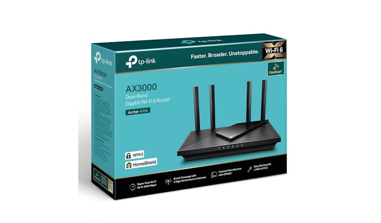 TP-Link Archer AX55 AX3000 Dual Band Gigabit Wi-Fi 6 Router