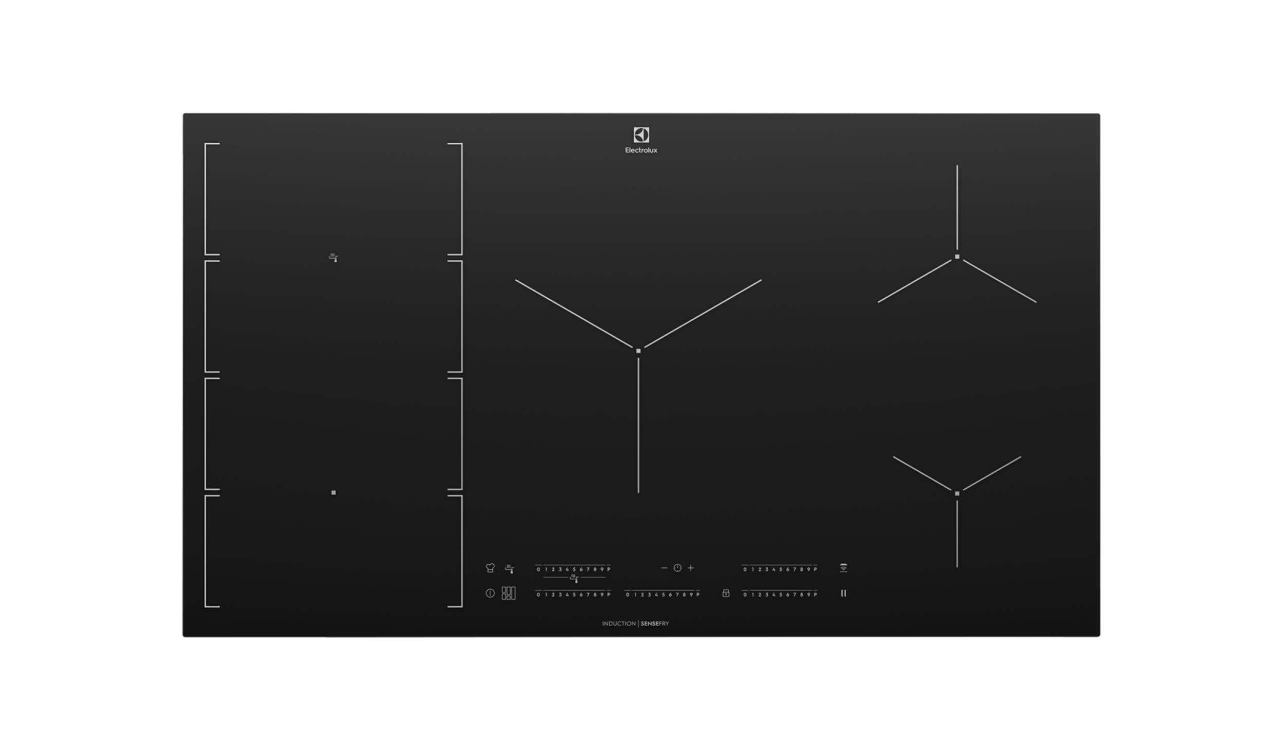Electrolux EHI977BE 90cm Built-in Induction Hob with 5 Cooking Zones
