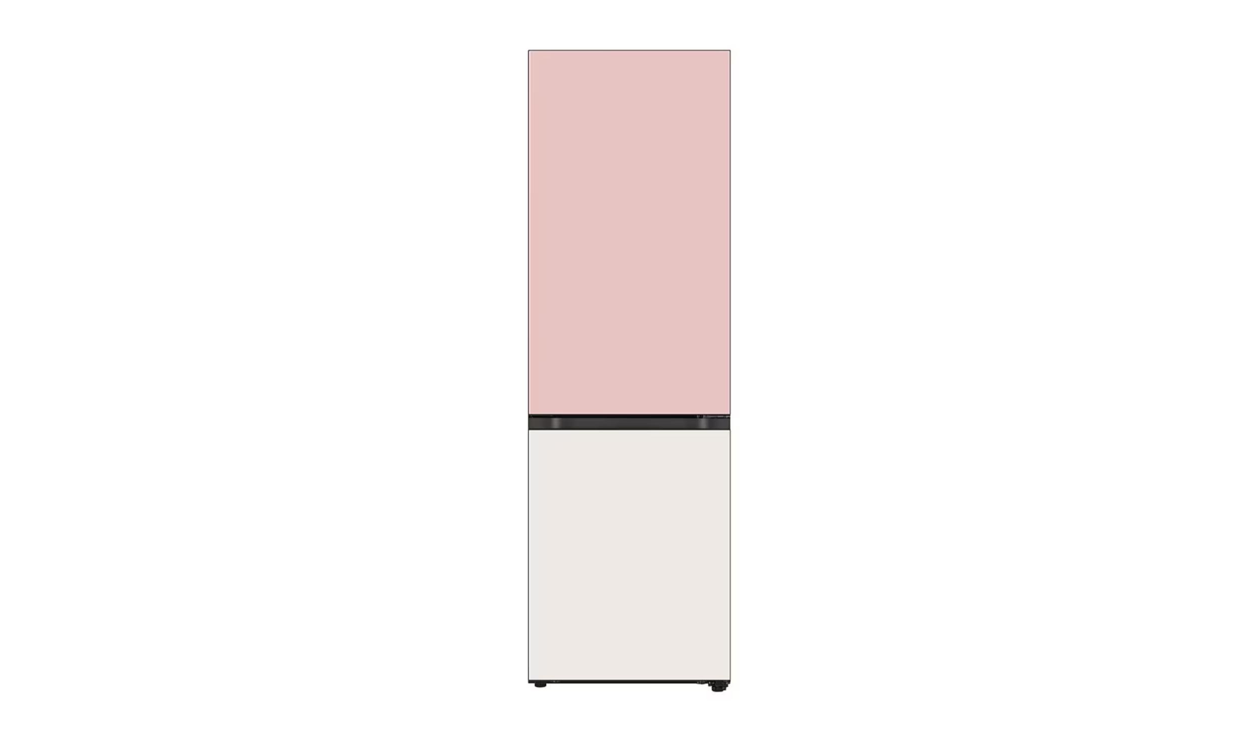 LG 341L 2 Door Refrigerator with Bottom Freezer Fridge - Pink & Beige (GC-B459QG9D)