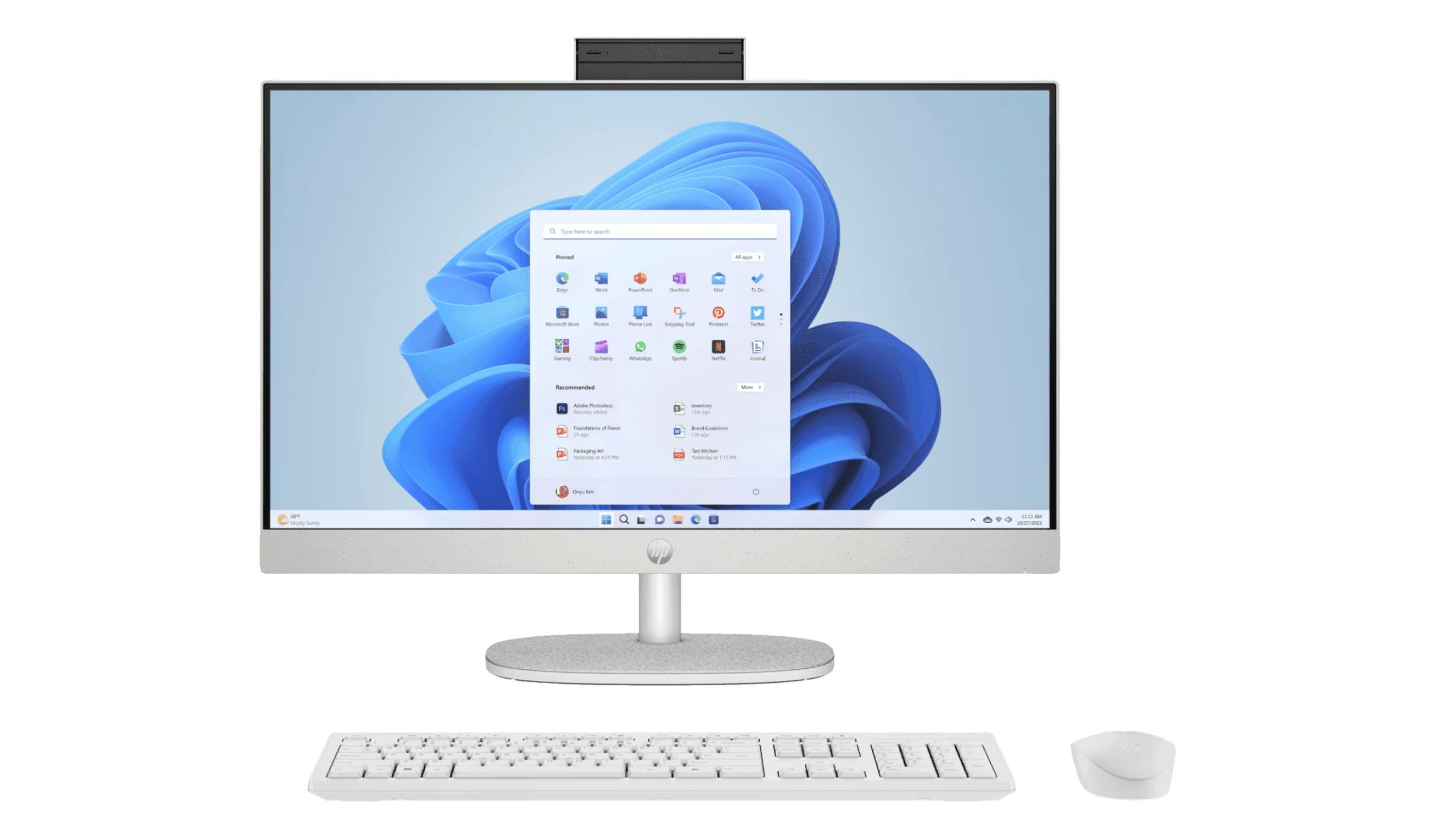 HP Pavilion 24-CR0016D (Ryzen 3, 8GB/512GB, Windows 11) 23.8-inch All-in-One Desktop