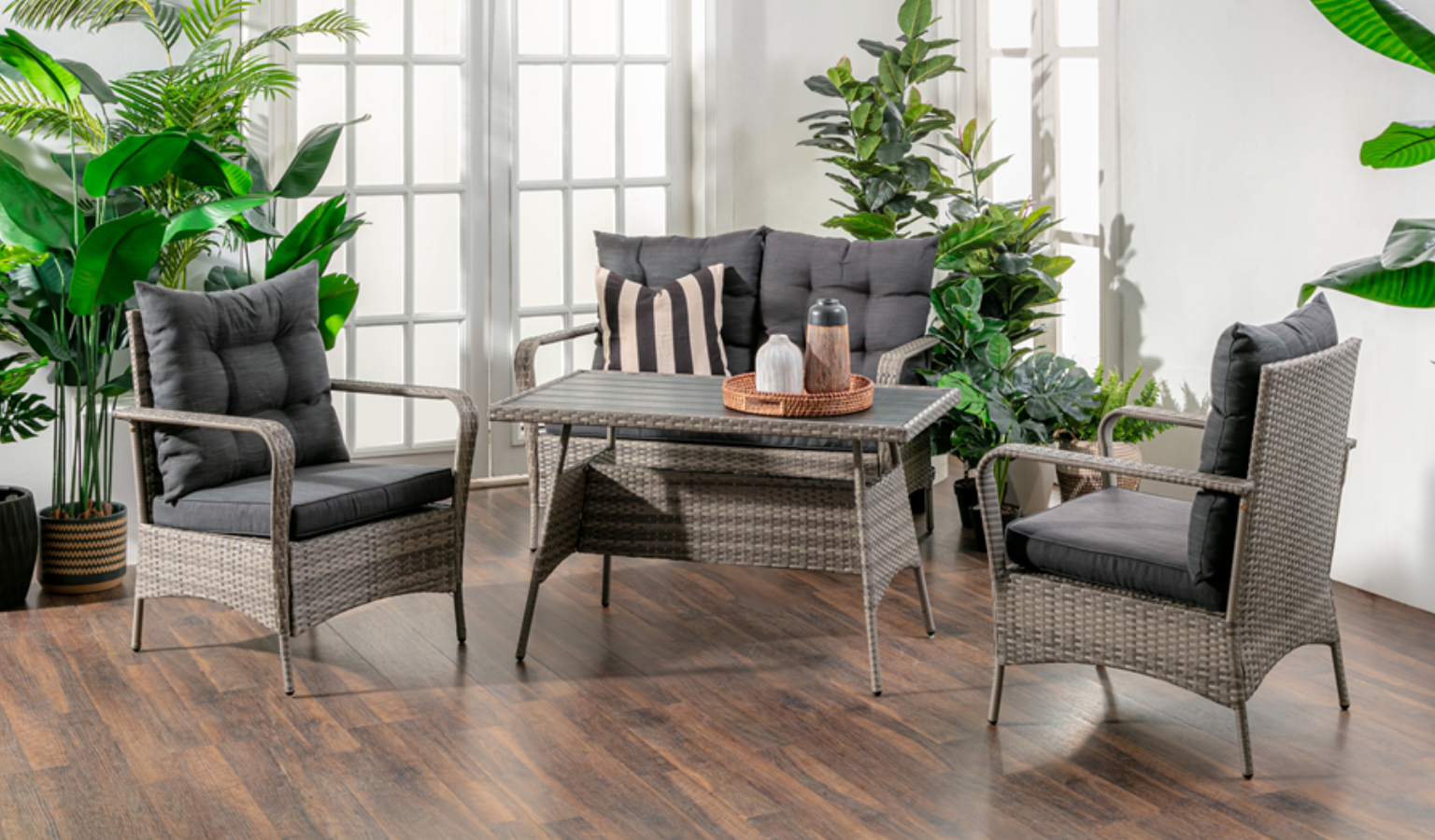 Patio 4PCS Outdoor Lounge Set