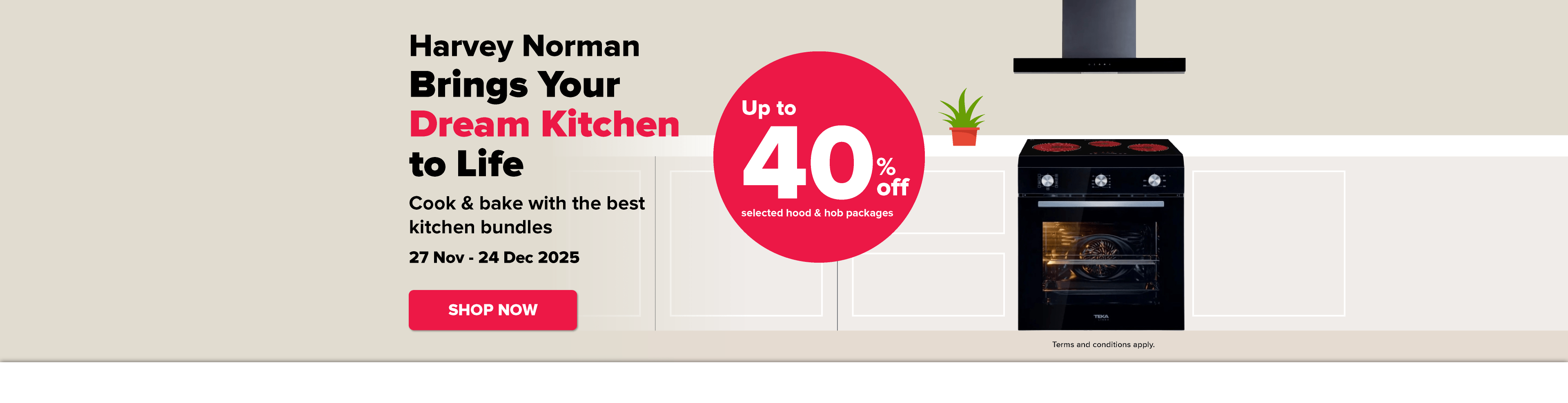 Harvey Norman Brings Your Dream Kitchen To Life (27 Sept - 24 Oct 2025) - Homepage Desktop