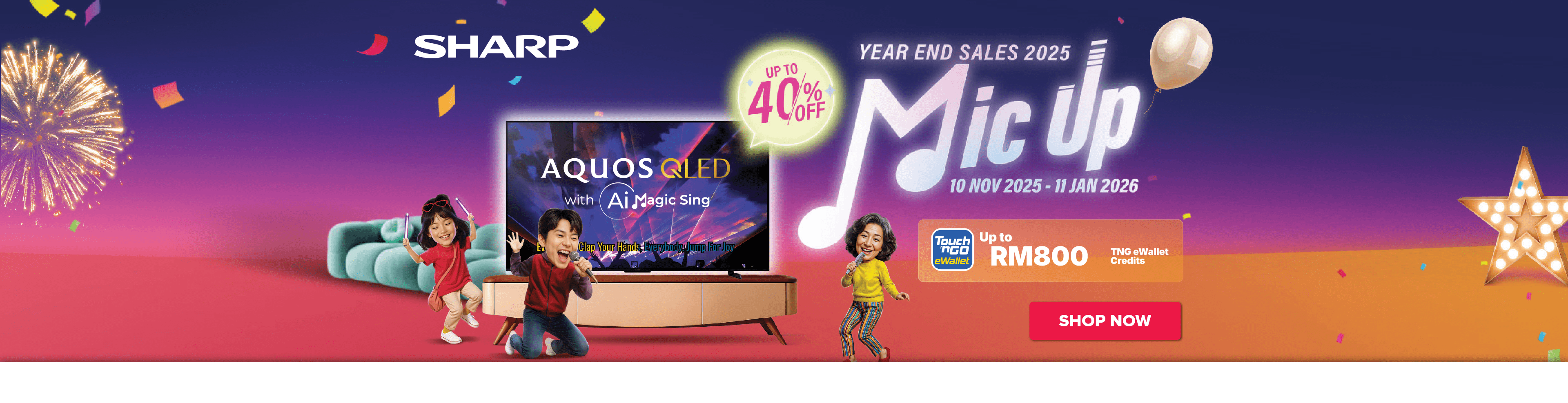 Sharp Year End Sales 2025 Mic Up