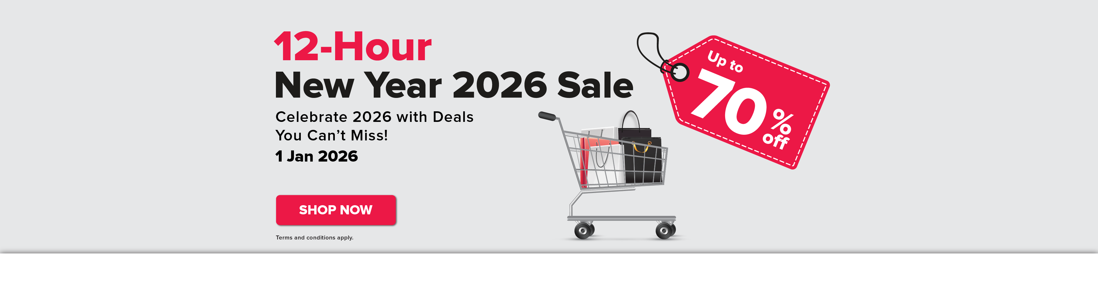 12-Hour New Year 2026 Sale