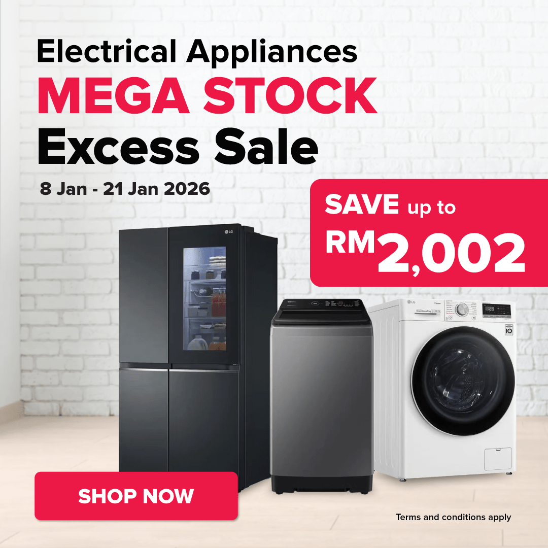Electrical Appliance Mega Stock Excess Sale (8 Jan - 21 Jan 2025) - Homepage Mobile