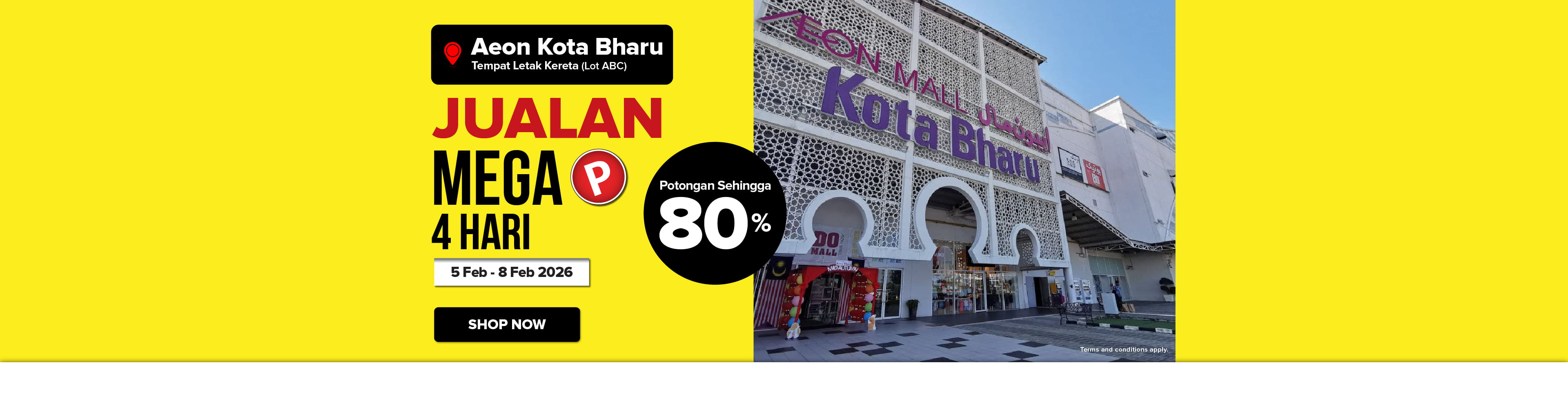 Aeon Kota Bharu Jualan Mega 4 Hari (05 Feb - 08 Feb 2026) - Homepage Desktop
