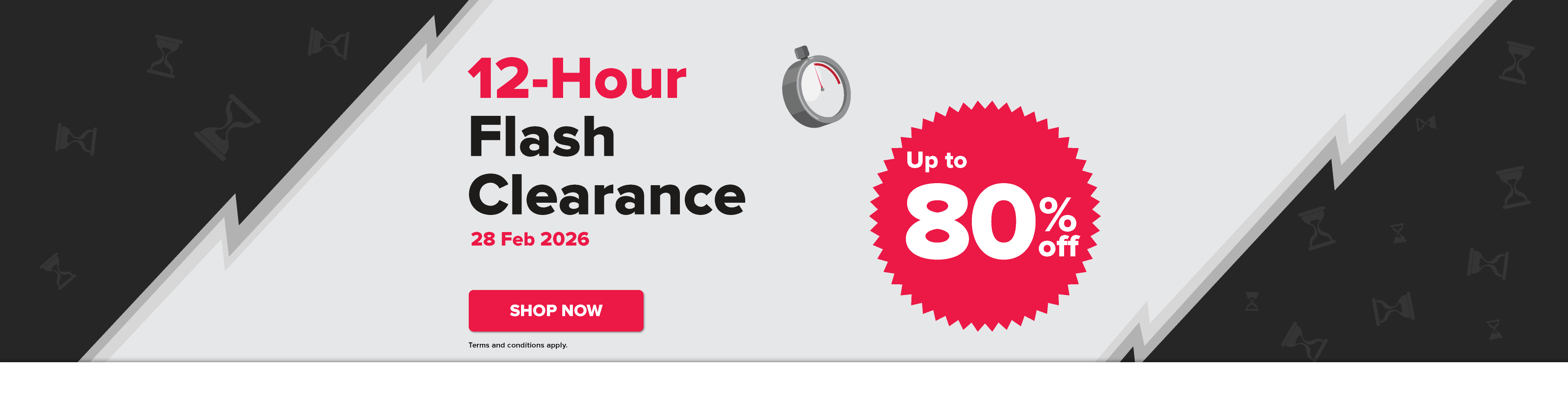 12-Hour Flash Clearance (28 Feb 2026) - Homepage Desktop
