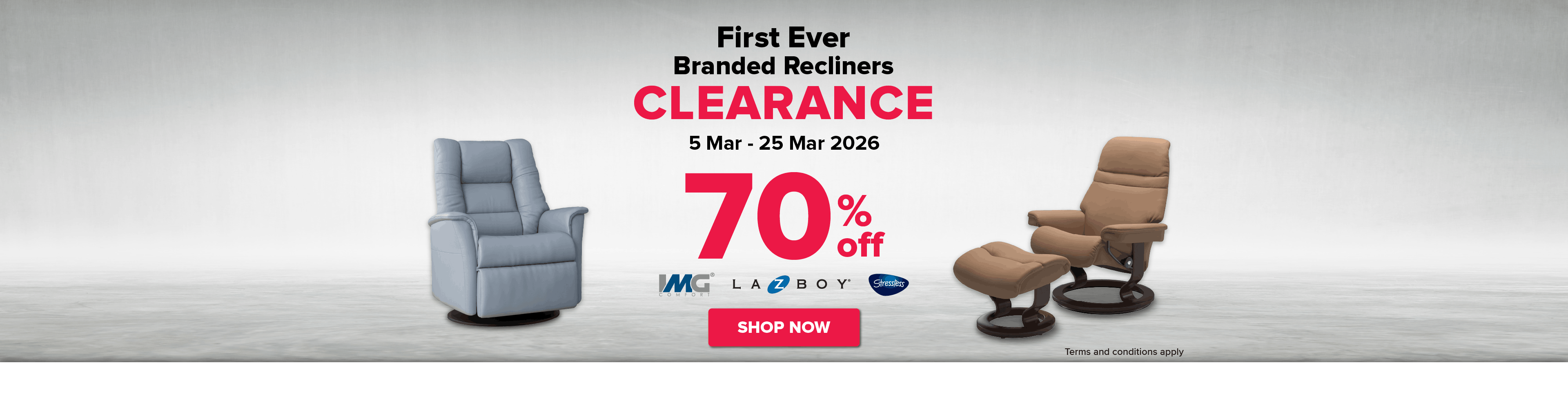 First Ever Branded Recliners Clearance