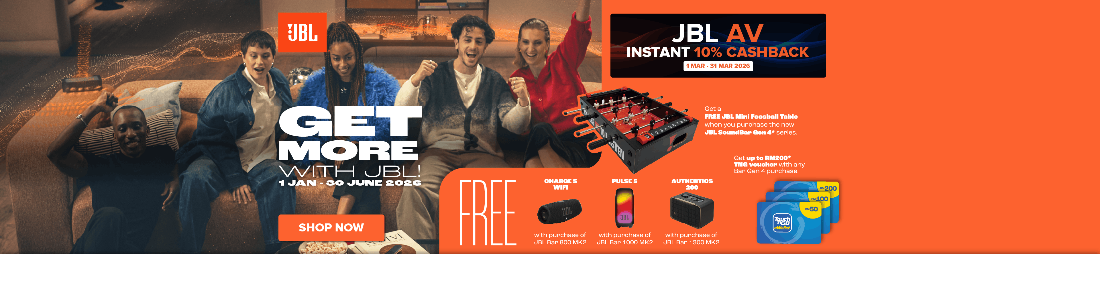 JBL 10% Instant Cash Back (01 Mar - 31 Mar 2026) - Homepage Desktop