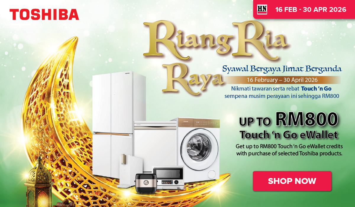 Toshiba Riang Ria Raya (16 Feb - 30 Apr 2026) - Promo Banner