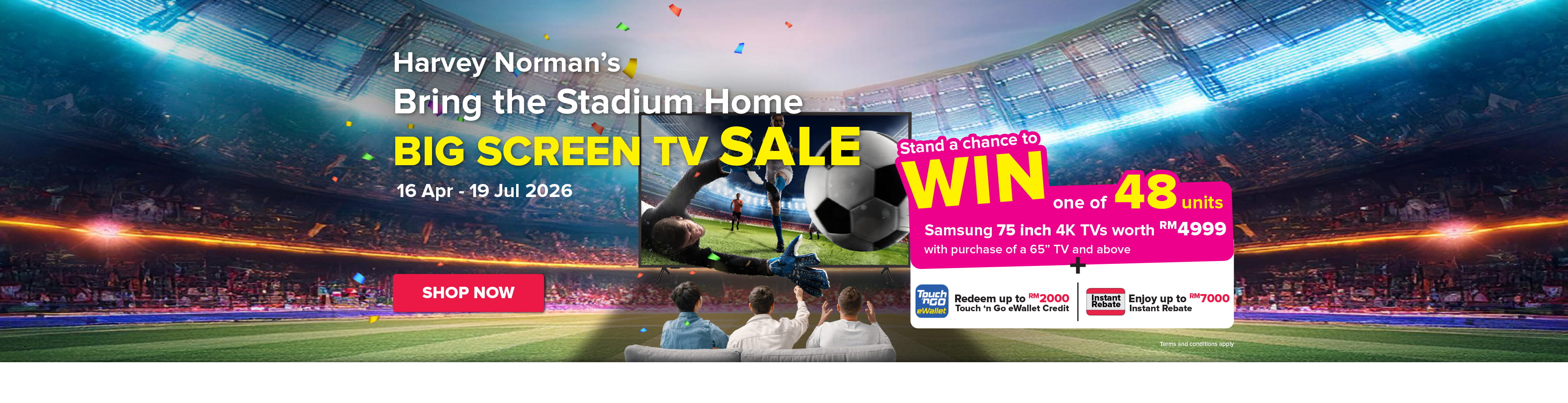 Harvey Norman Brings Your Stadium Home Big Screen TV Sale